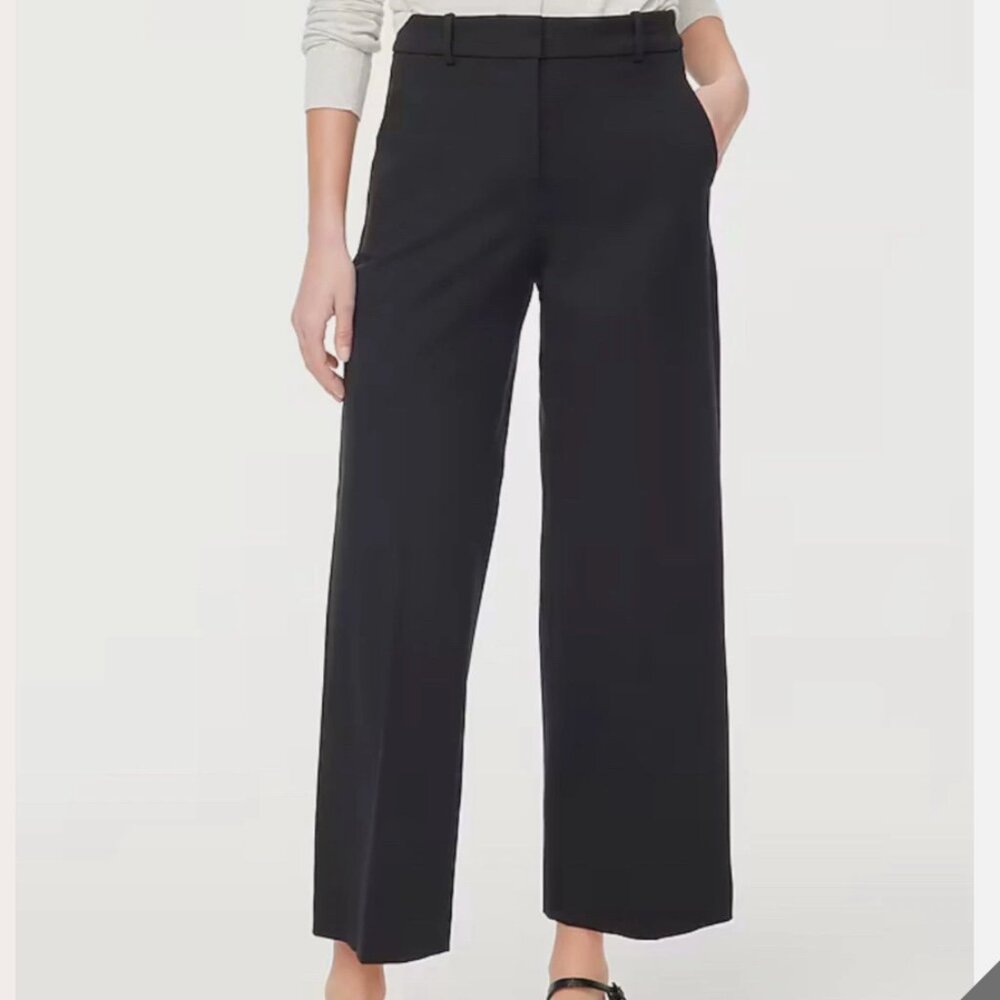 NWT J Crew Remy Wide Leg Crop Trousers Size 0